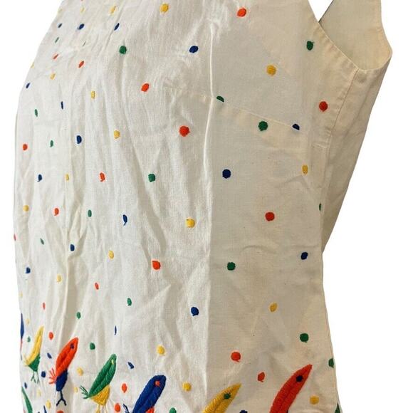 Judy Bond Womens Vintage Colorful Embroidered Sleeveless Top Shirt USA Made sz S - Picture 9 of 16
